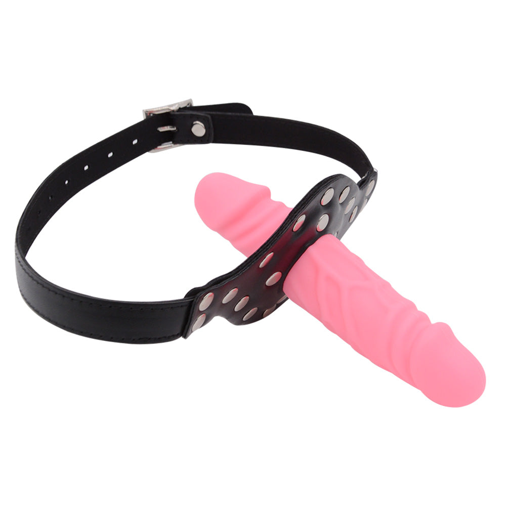 Bâillon Gode Facial Femdom Rose