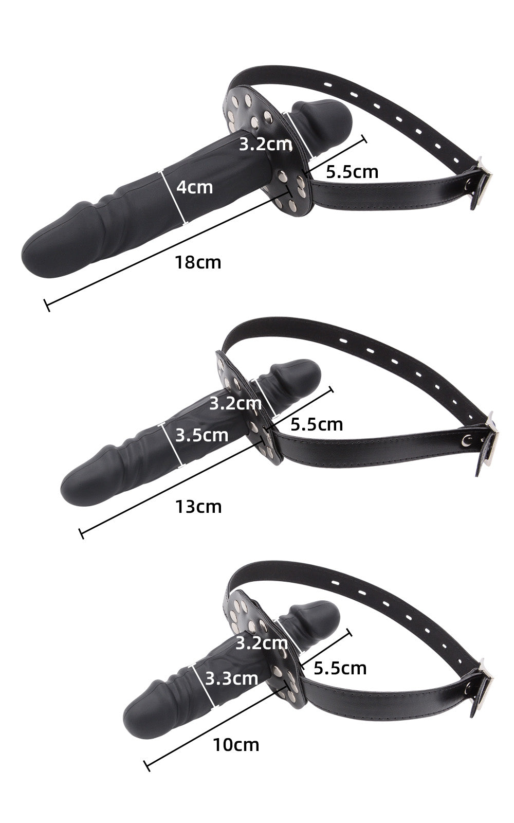 Bâillon Gode BDSM Double Personnalisable pour Bondage
