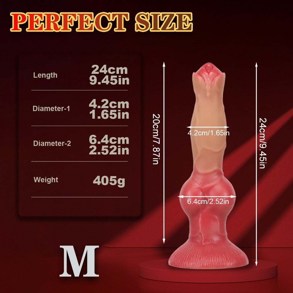 33 Cm Gode Chien Knot En Silicone Fantasy