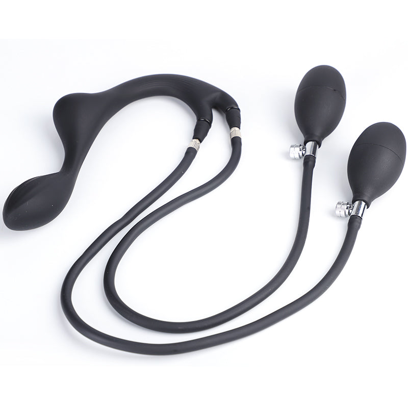 Plug Anal Gonflable Prostate avec Perles et Double Pompe