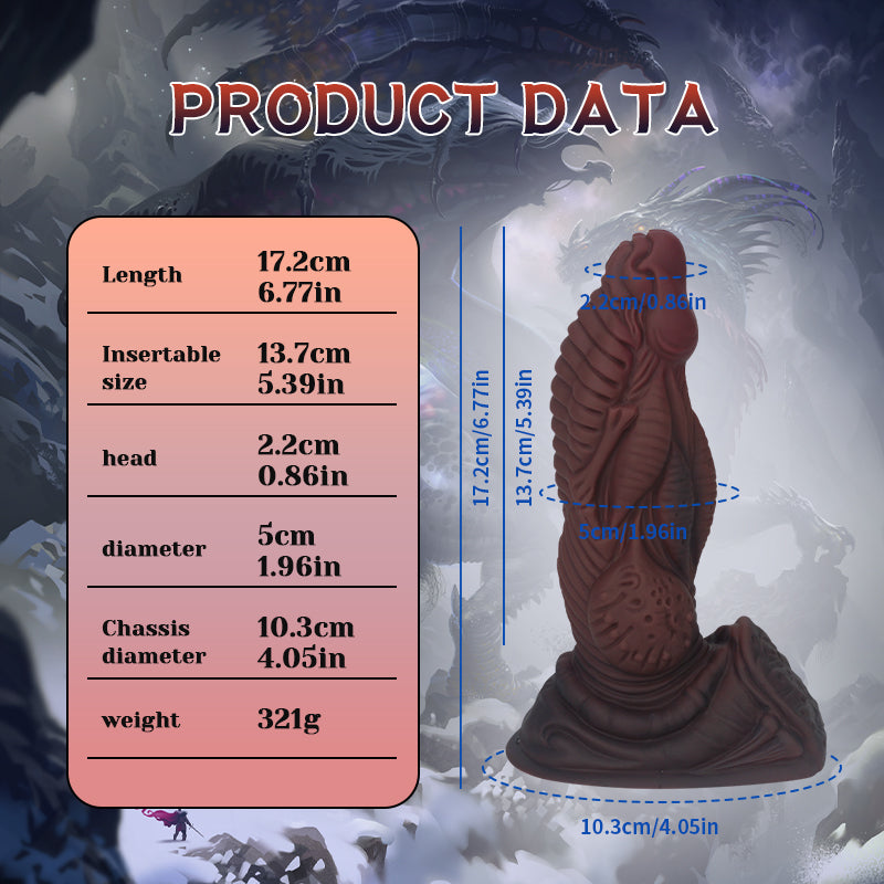 Gode de Dragon Epais Monstre à Nœud 17 cm