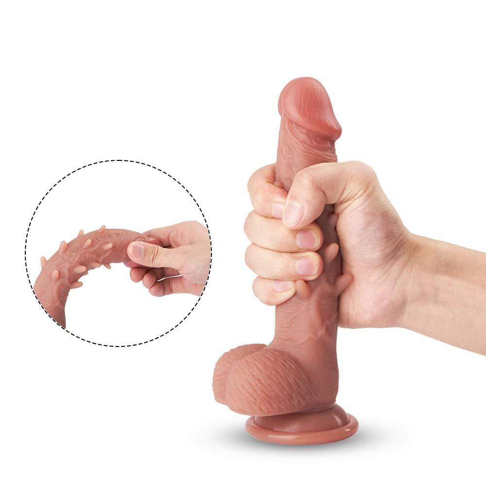 Gode À Pointes En Silicone Avec Ventouse