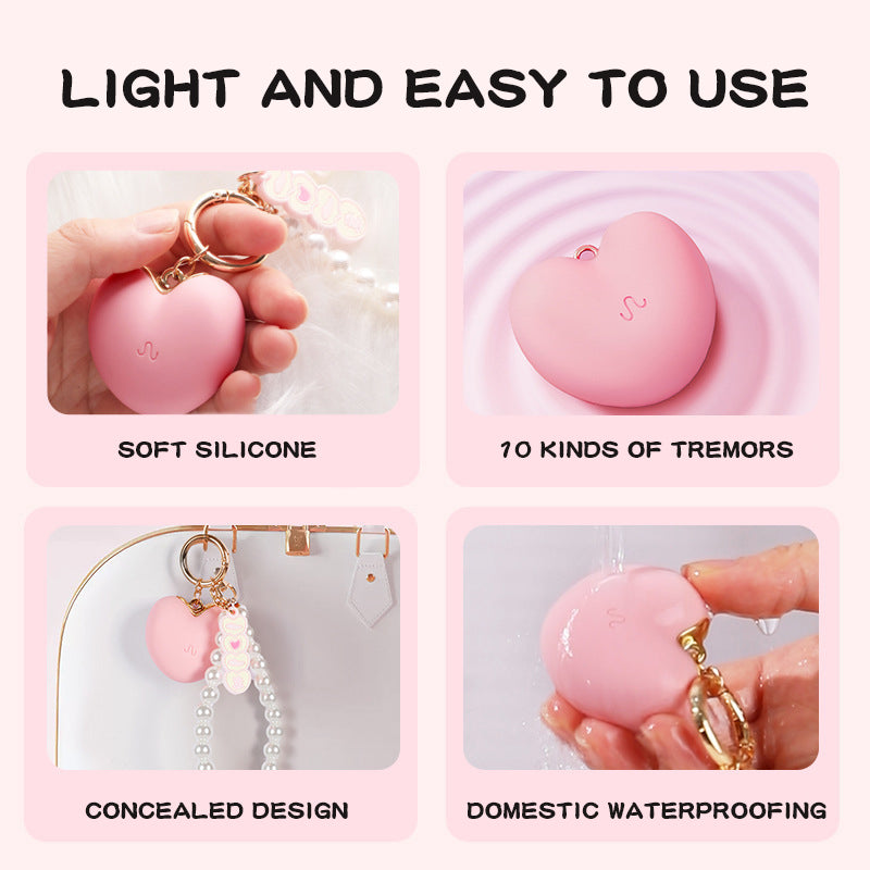 Mini Vibromasseur Discret APP Rose Cœur