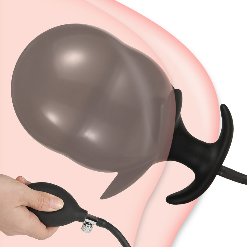 Noir Fleur de Pétale Plug Anal XXL Gonflable