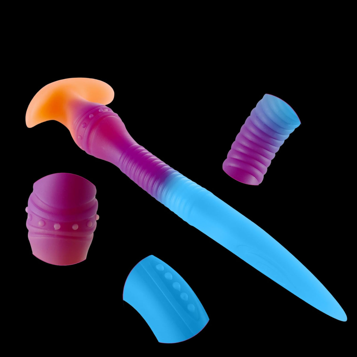 Entraînement Anal Coloré Gode Lumineux Tentacule