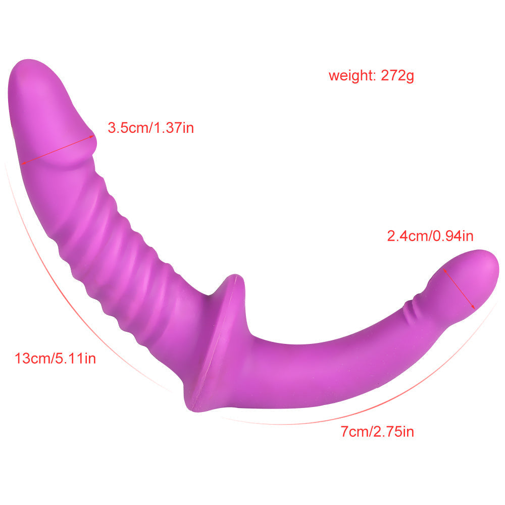 Gode Ceinture pour Couple Lesbienne Double Violet