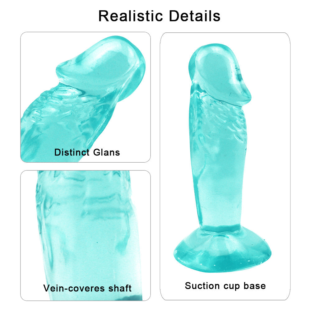 11 Cm Petit Gode Jelly Vert Texturé
