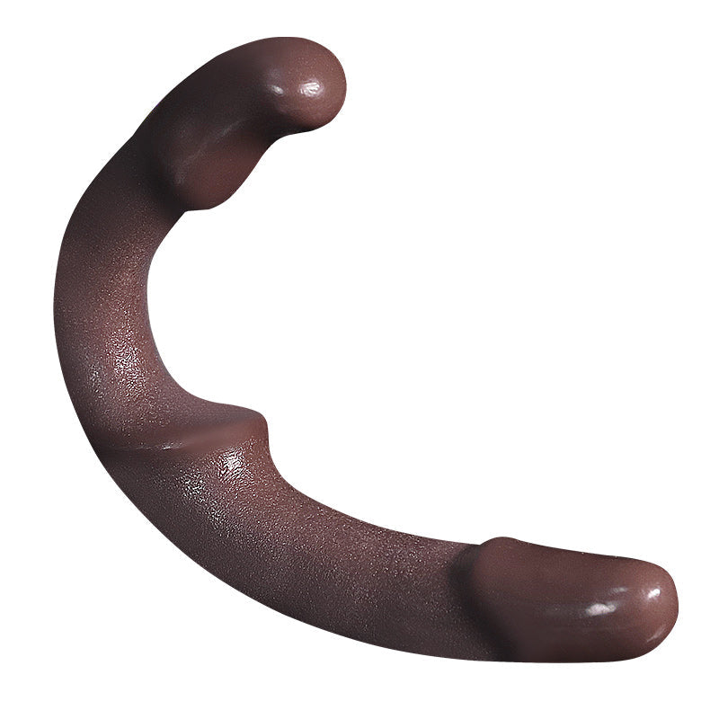 Gode Ceinture Sans Harnais Réaliste Marron Souple 33,5 cm
