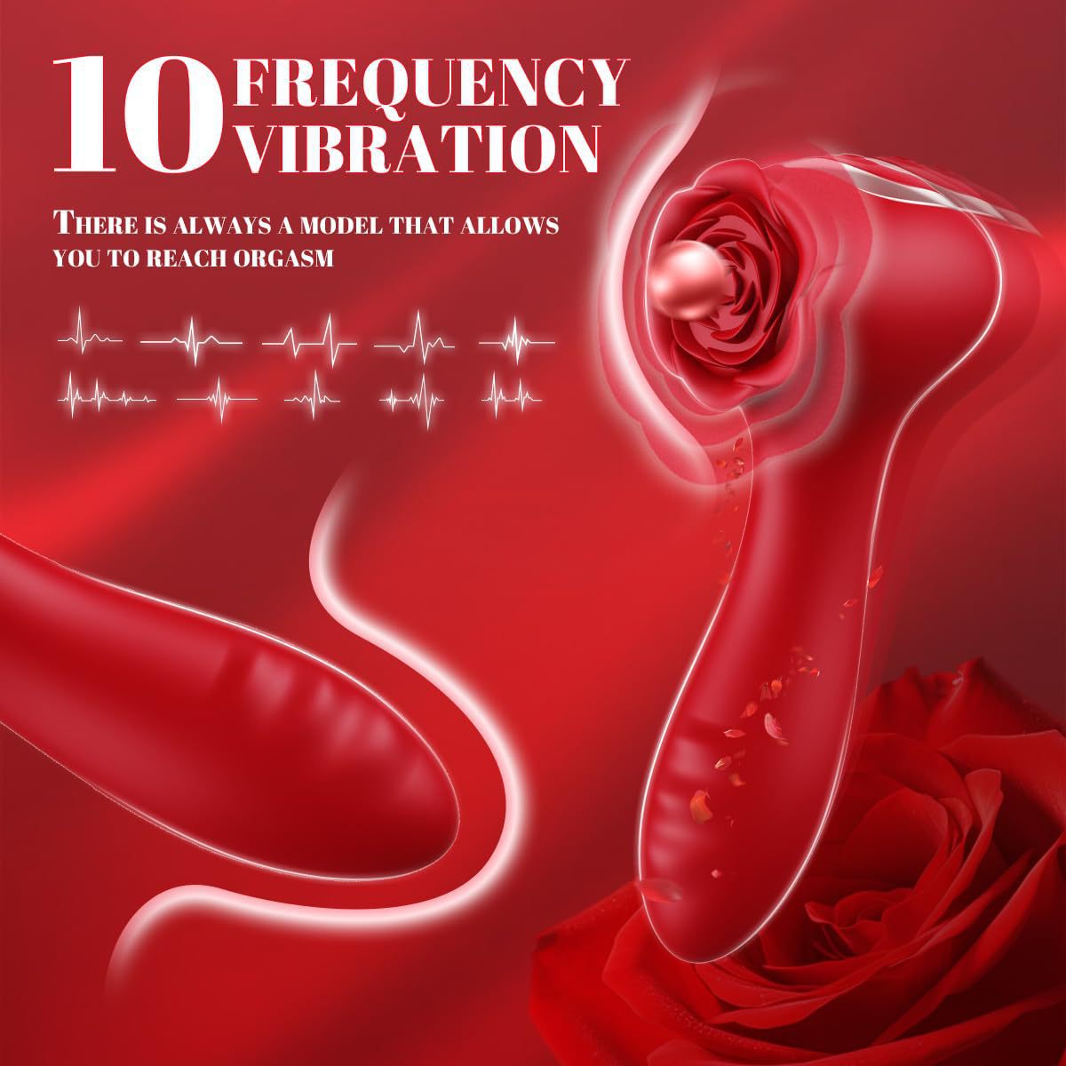 Stimulateur Clitoridien en Forme de Rose – Vibromasseur avec Télécommande