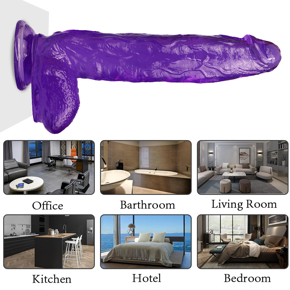 Gros Gode En Jelly Souple Violet épais 27,9 cm