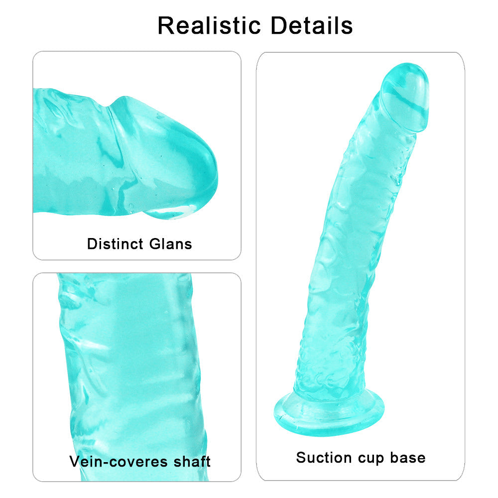 Petit Gode Jelly Vert Droit 21,5 cm