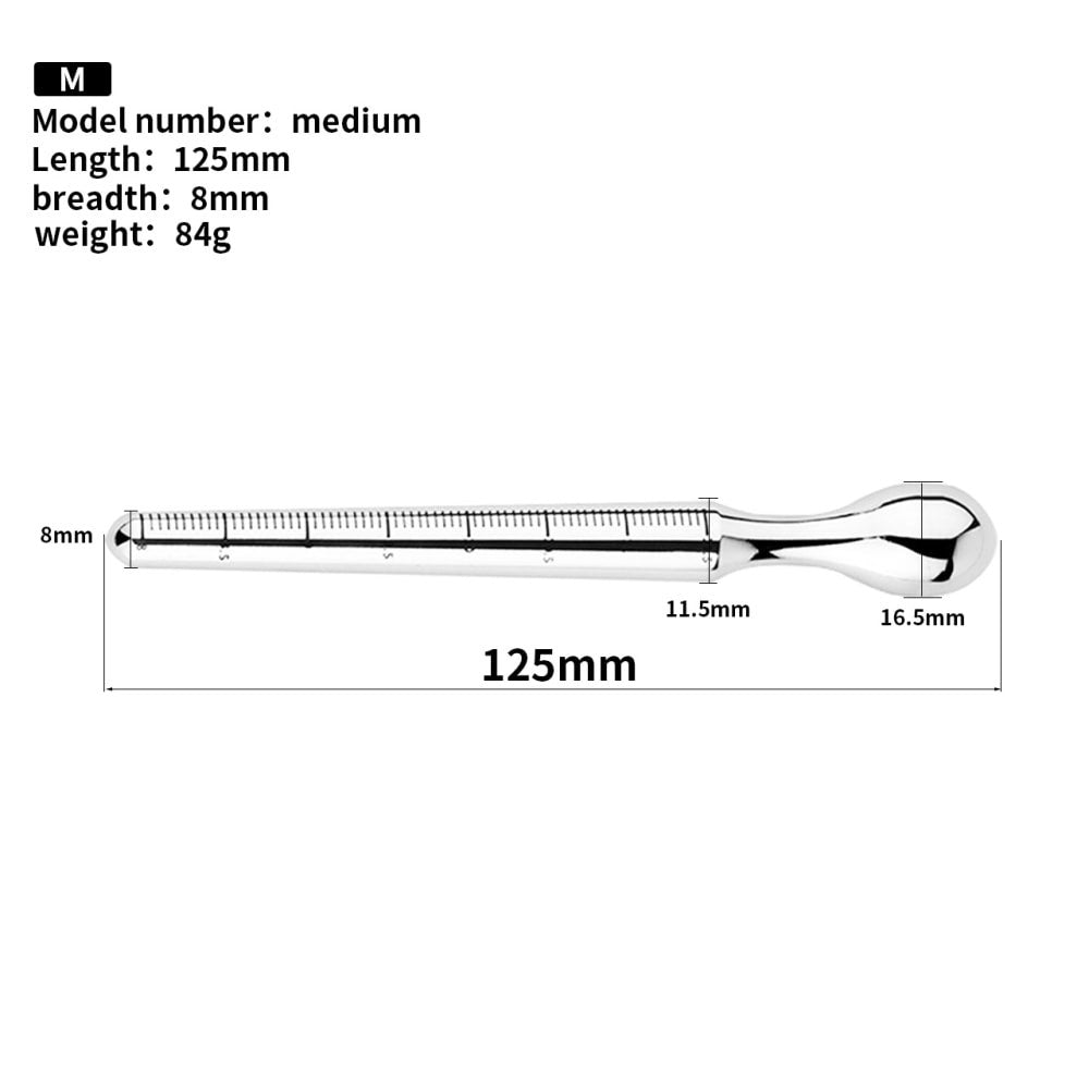 12,5 Cm Plug Pénien En Acier Inoxydable À Tête Ronde Conique