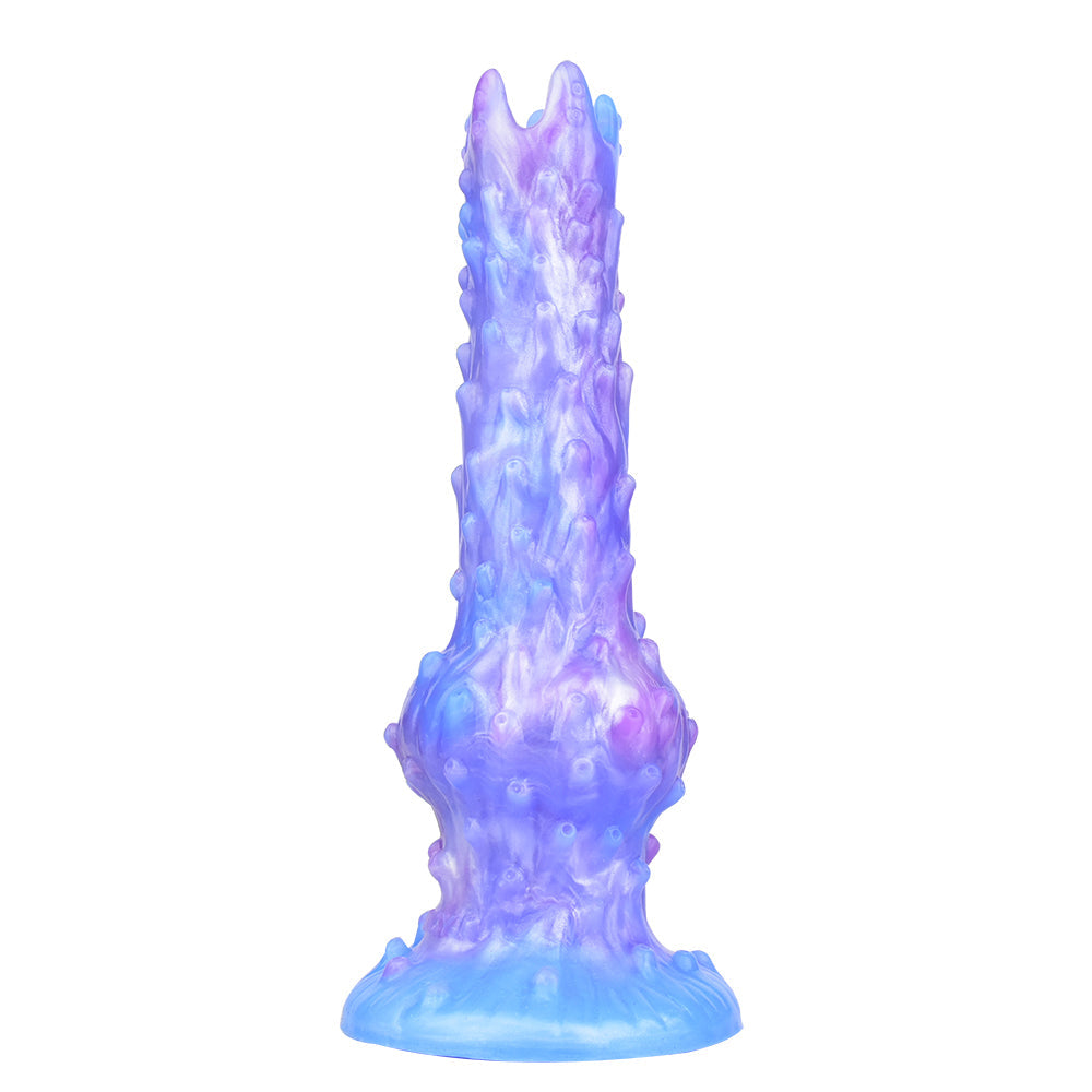 Gode Ovipositor Alien Bleu Texture avec Nœud