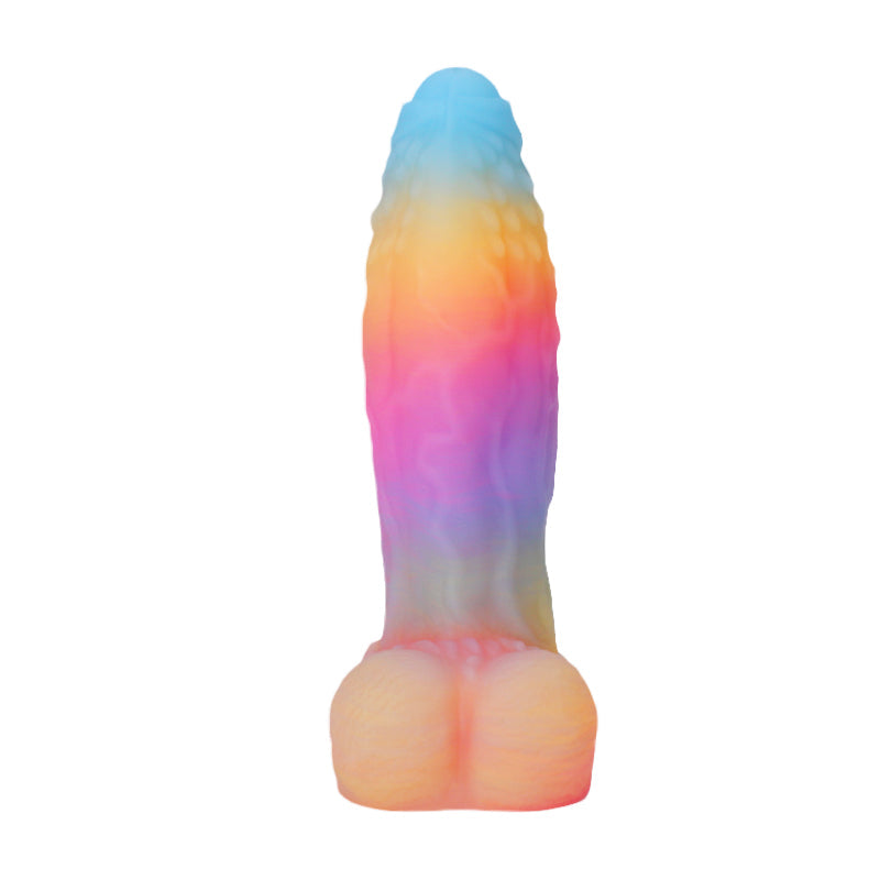 Gros Gode Monstre Lumineux Arc-En-Ciel