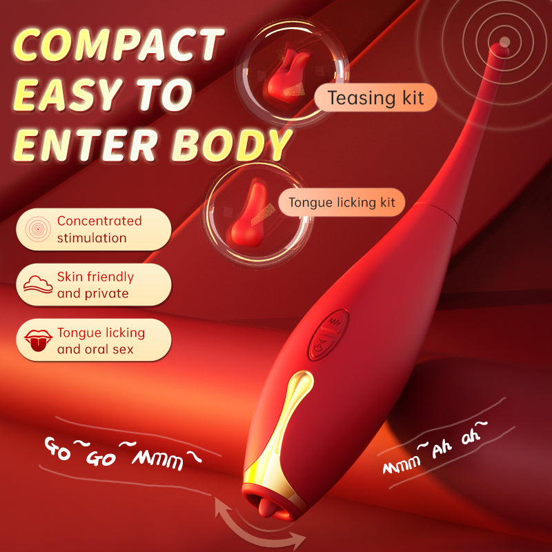 Stimulateur Clitoridien à Succion et Vibromasseur Point G Rouge
