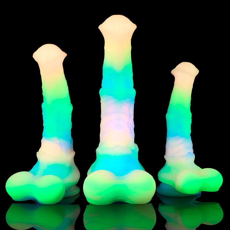 Gode Arc-en-Ciel Cheval Fantasy Lumineux 32 cm