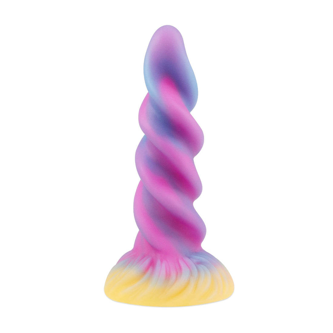 Gode Lumineux Fantasy Nervuré en Silicone 21 cm