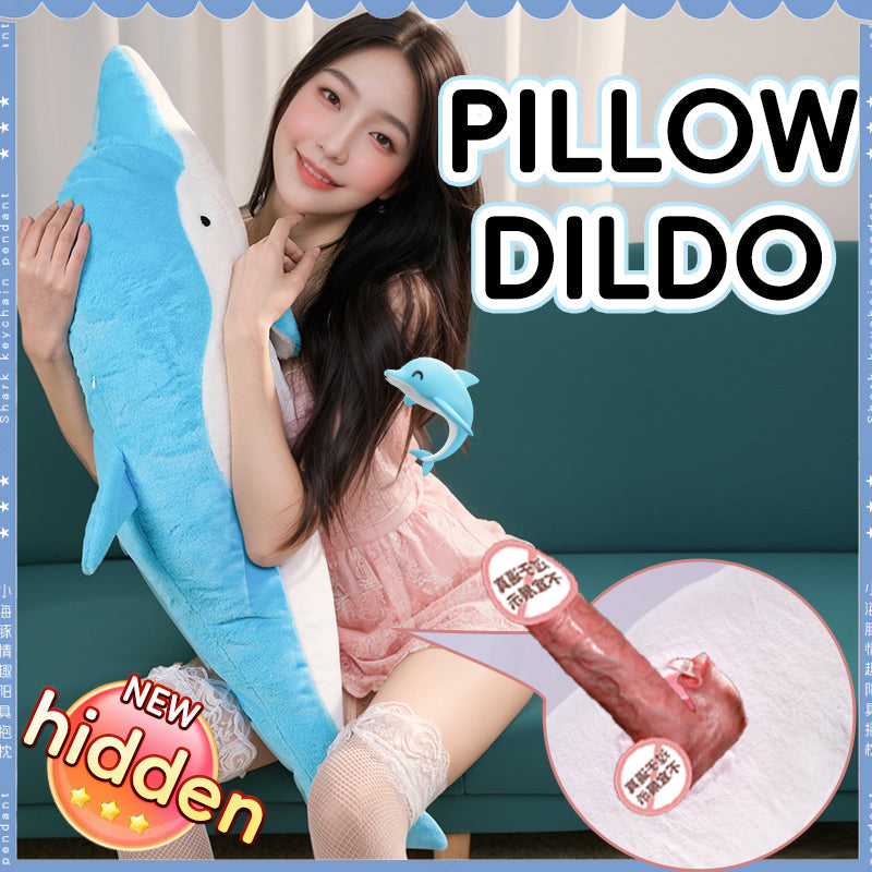 Machine à Gode Télécommandée Coussin Peluche Dauphin