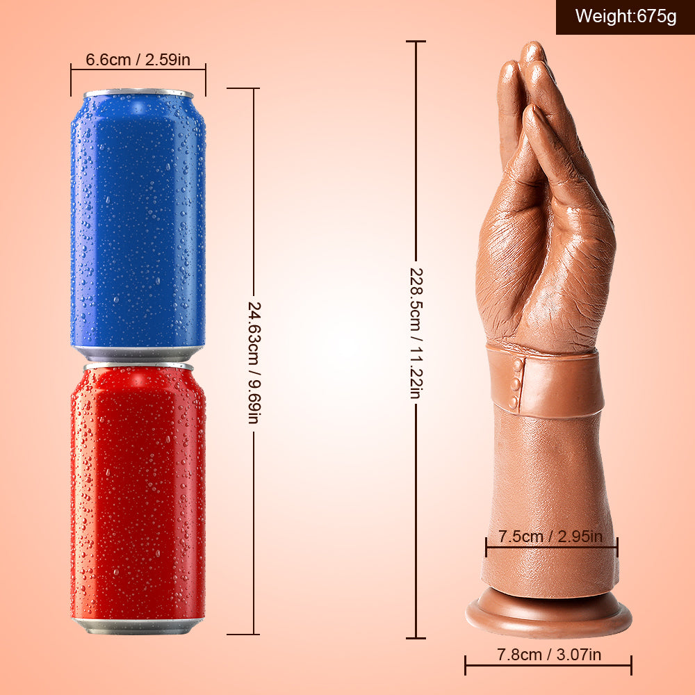 Gode Fist Réaliste Marron Main 28,5 cm