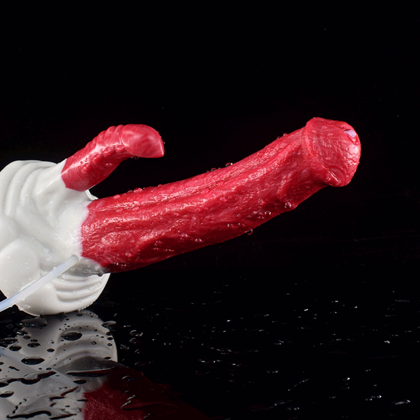 22,4 cm Double Pénétration Gode Cheval Éjaculateur