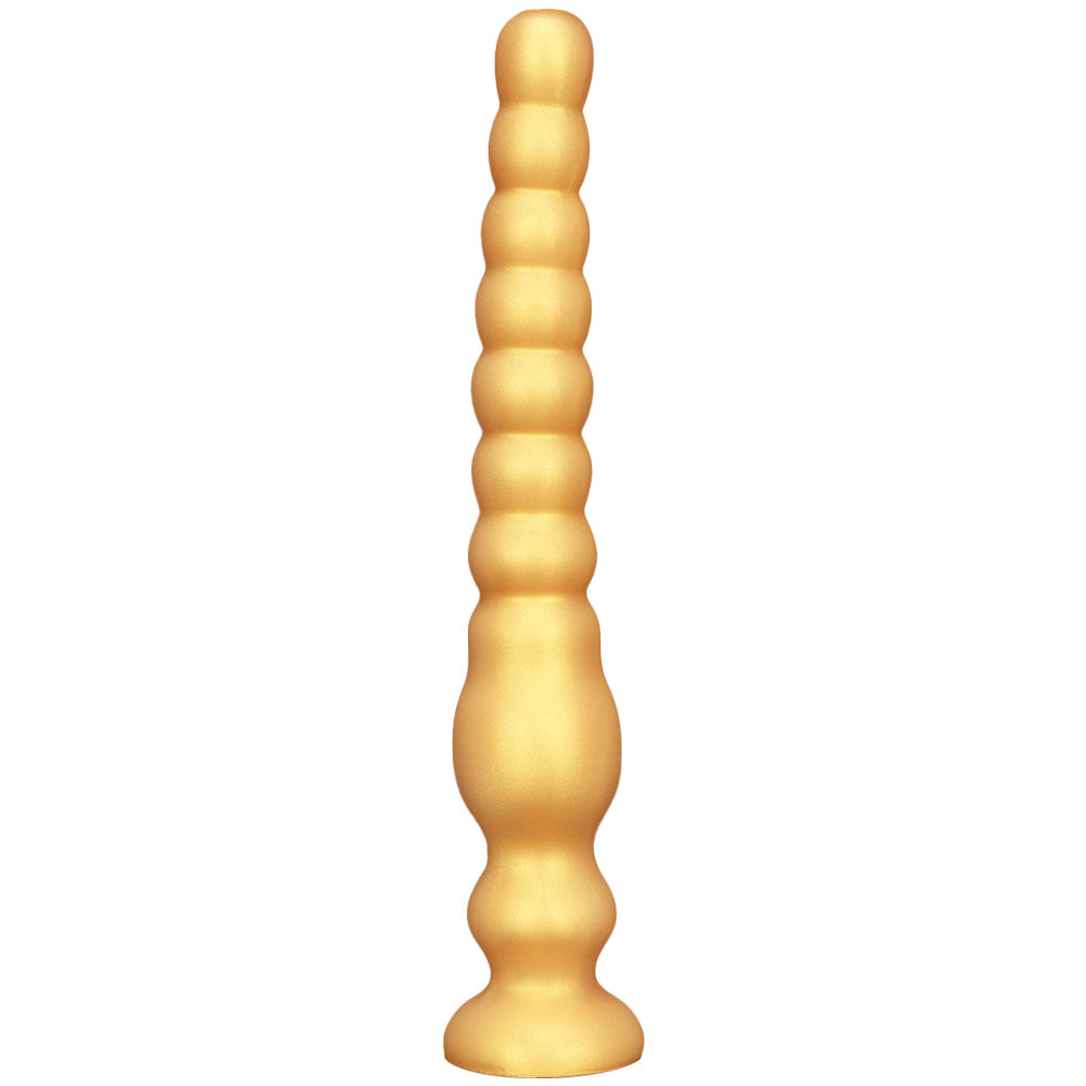 43 cm Long Doré Silicone Plug Anal à Boules