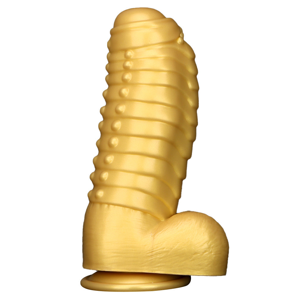 Gode Dragon Fantasy Doré Courbé Texturé 34 cm