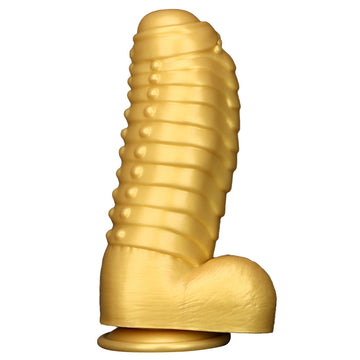 Gode Dragon Fantasy Doré Courbé Texturé 34 cm