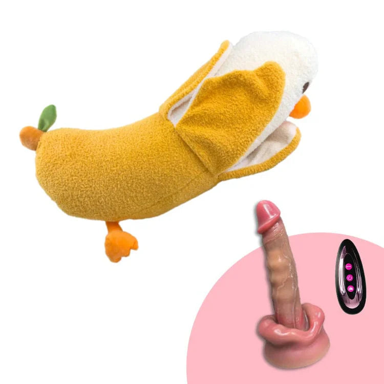 Peluche Canard Banane Discrète Avec Machine à Gode Va-et-vient