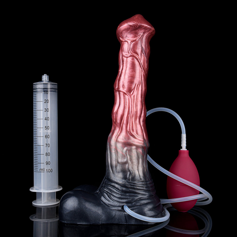 26,5 CM Fantasy Texturé Gode Cheval Éjaculateur