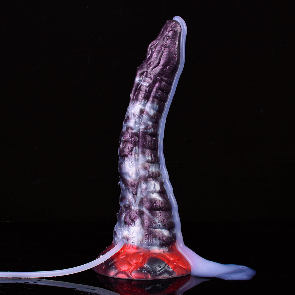 Gode Dragon Éjaculateur Fantasy Courbé 25 cm