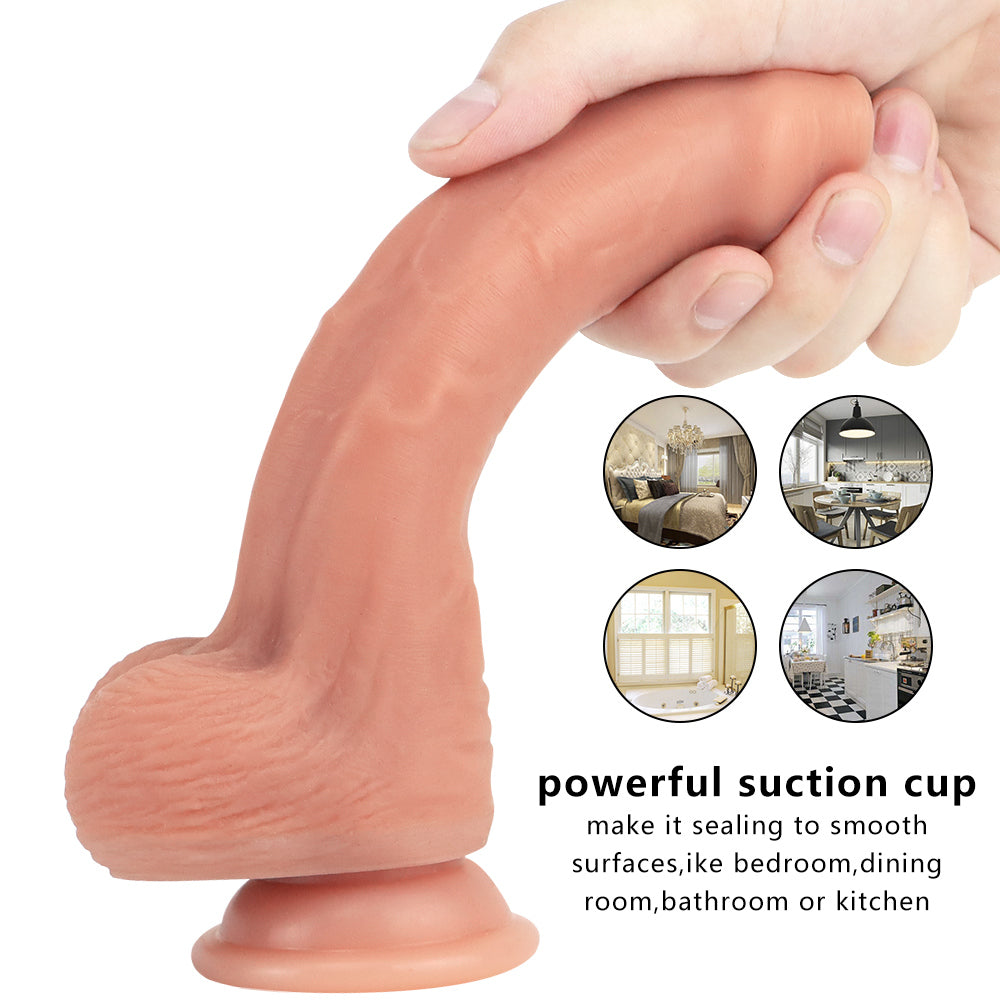 22 CM XL Souple Prépuce Gode Réaliste