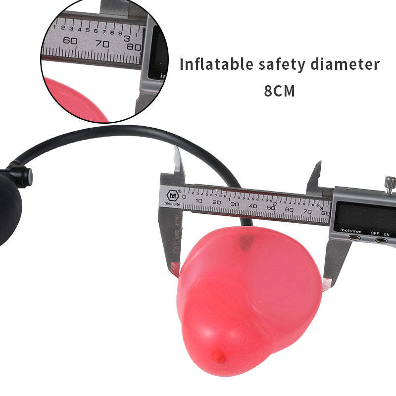 Plug Anal Gonflable Rouge en Forme de Gourde