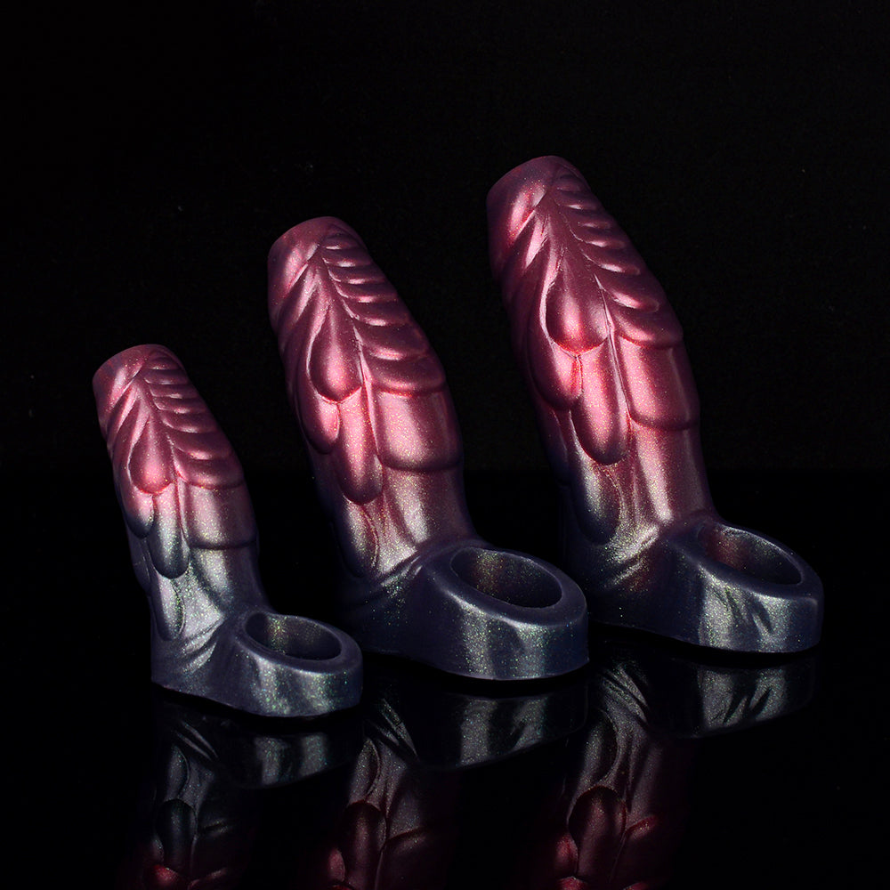 14 Cm Gaine Pénienne En Silicone Texture Écailles Monstre