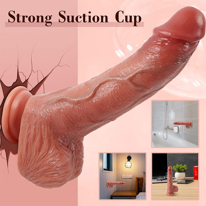 24.8 CM 3-en-1 Va-et-Vient Rotatif Télécommandé Gode Vibrant