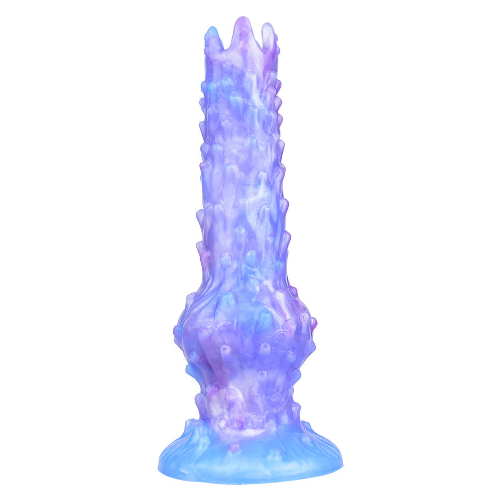 Gode Ovipositor Alien Bleu Texture avec Nœud