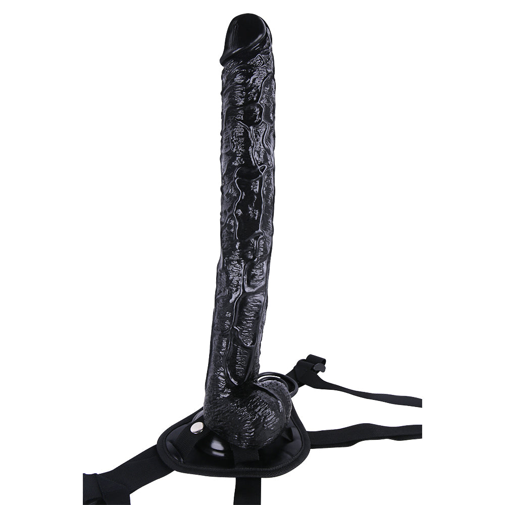 Gode Ceinture XXL Noir 43 cm avec Harnais