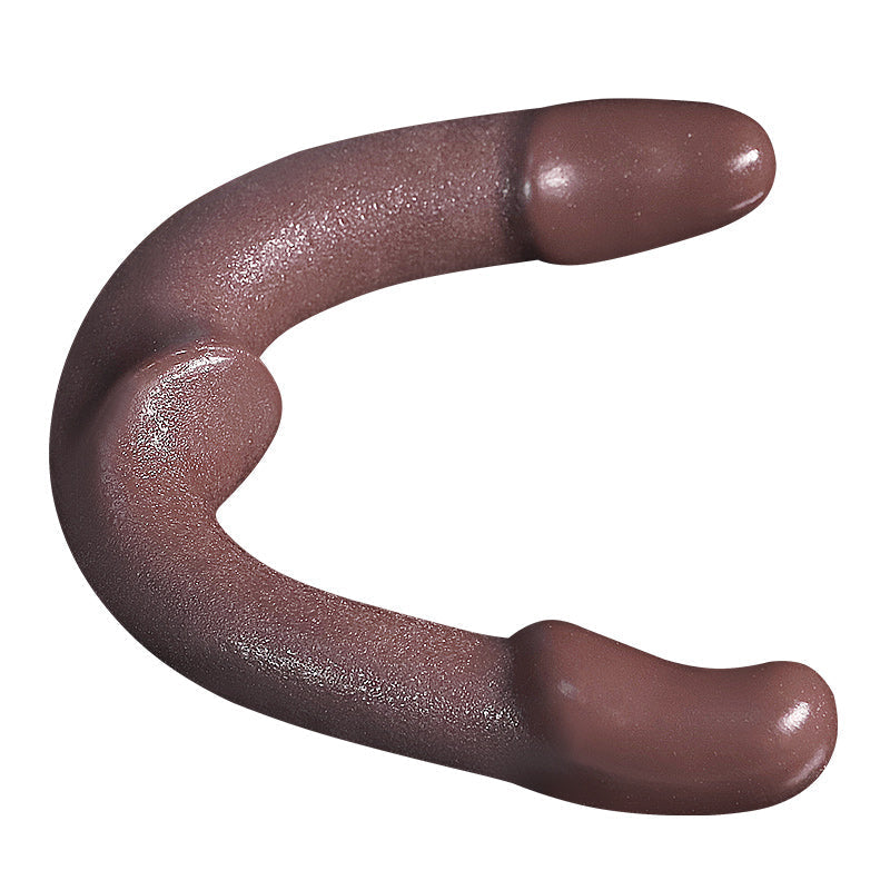 Gode Ceinture Sans Harnais Réaliste Marron Souple 33,5 cm