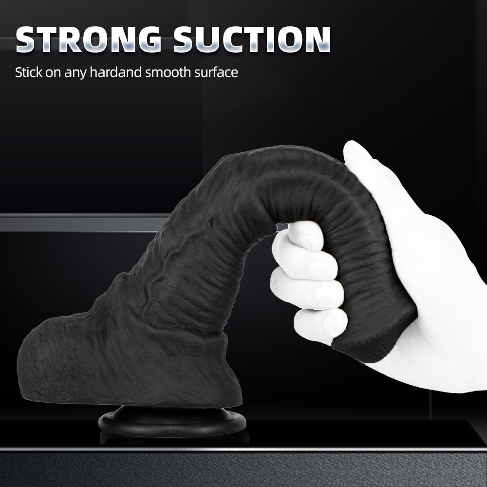 Gode Réaliste Noir XXL Avec Testicules