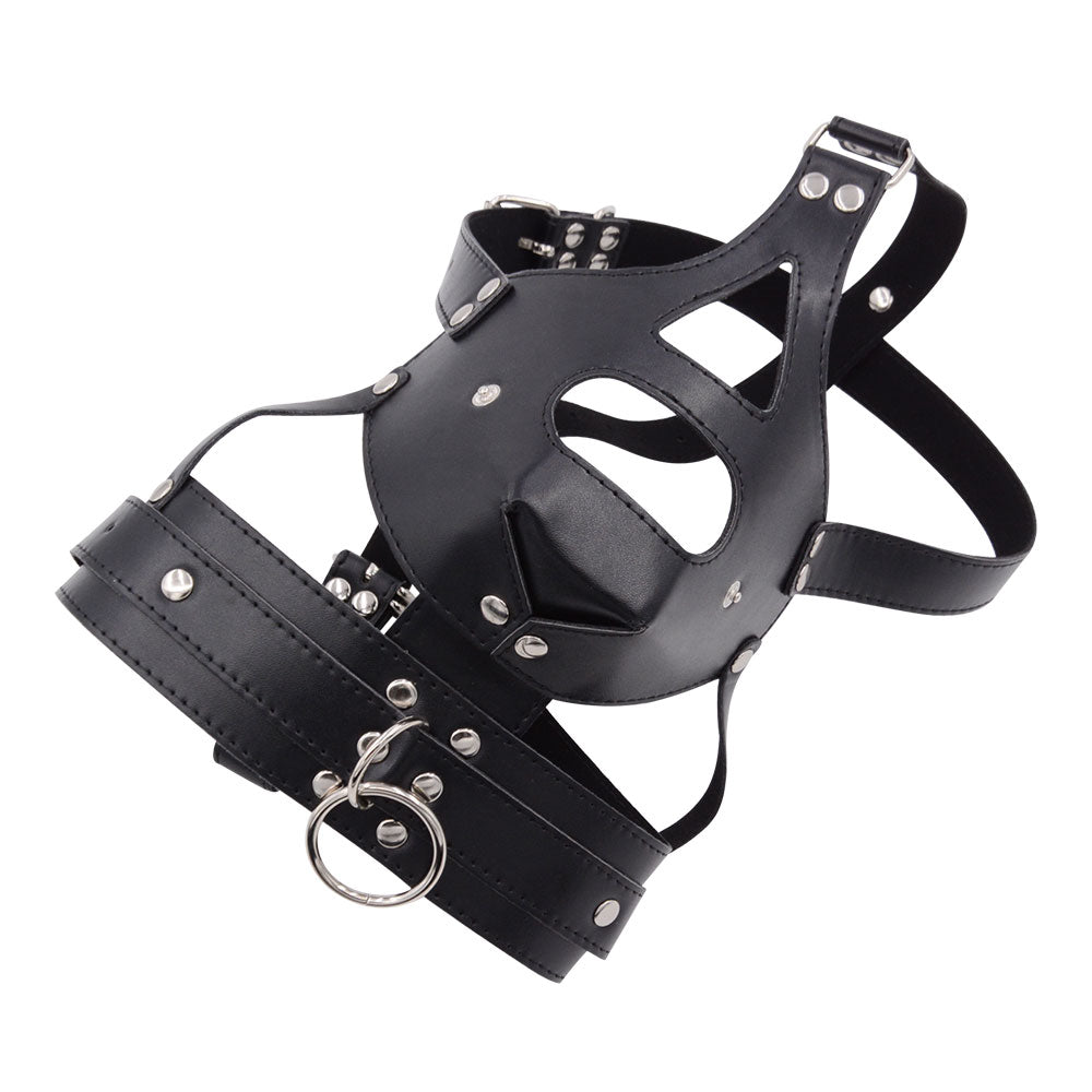 Masque Bâillon BDSM avec Gode Bondage