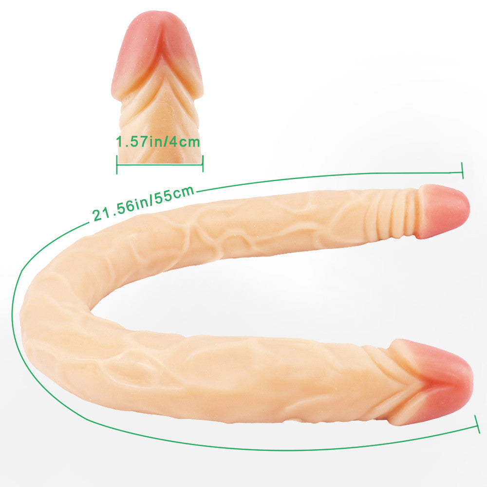 55 CM Réaliste Souple Double Gode Pour Lesbienne