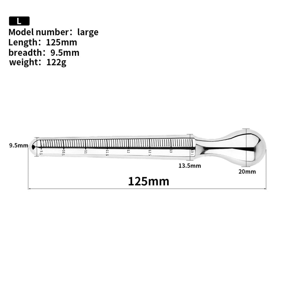 12,5 Cm Plug Pénien En Acier Inoxydable À Tête Ronde Conique