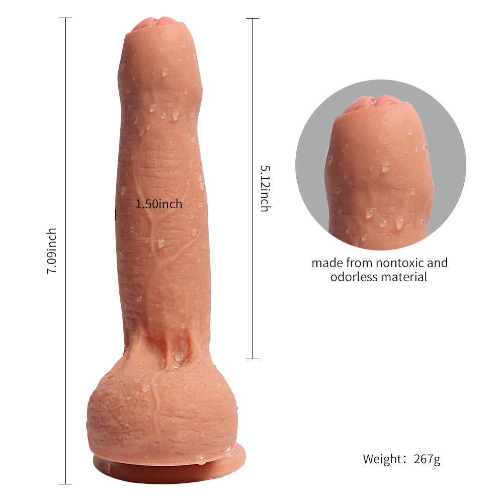 18 CM Non Circoncis Silicone Gode Ultra Réaliste
