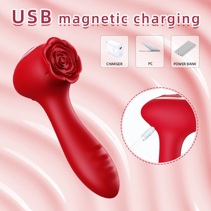 Stimulateur Clitoridien en Forme de Rose – Vibromasseur avec Télécommande