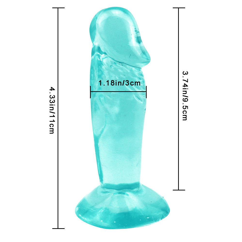 11 Cm Petit Gode Jelly Vert Texturé