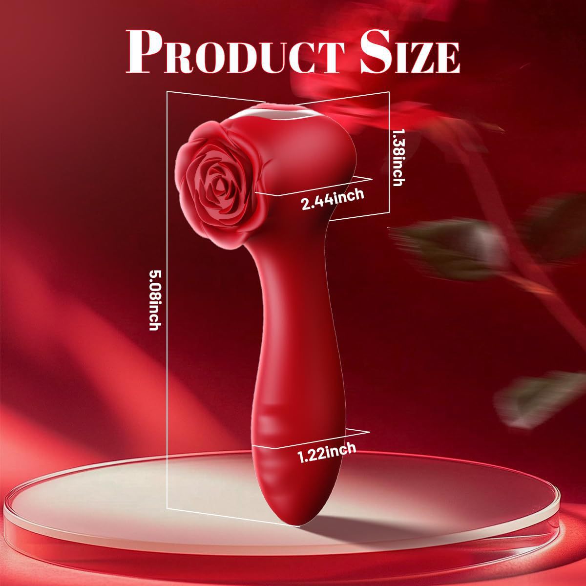 Stimulateur Clitoridien en Forme de Rose – Vibromasseur avec Télécommande