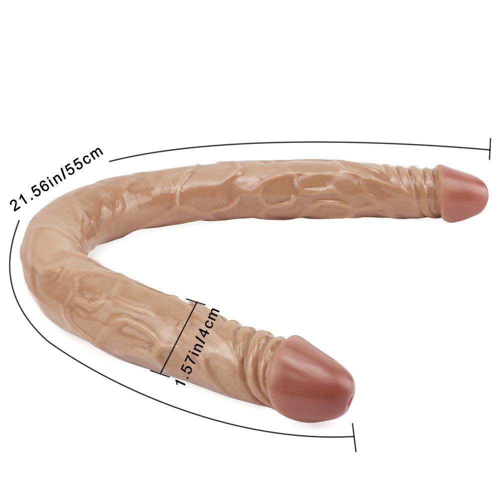 Gode Double Lesbienne Réaliste Souple de 55 cm