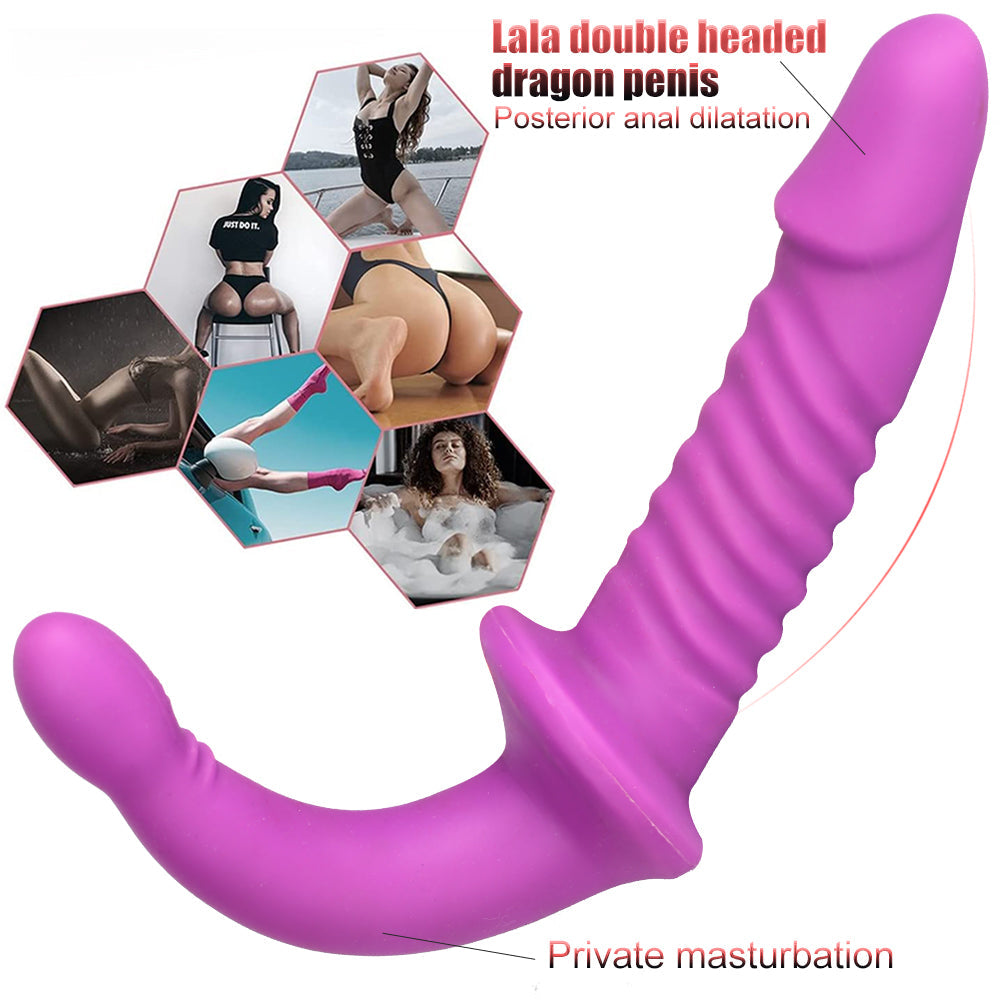 Gode Ceinture pour Couple Lesbienne Double Violet