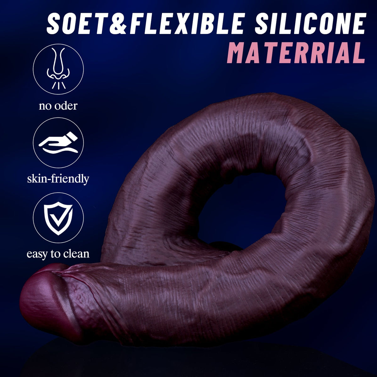 Gode Réaliste XXL Double Densité Extra Long 42 cm