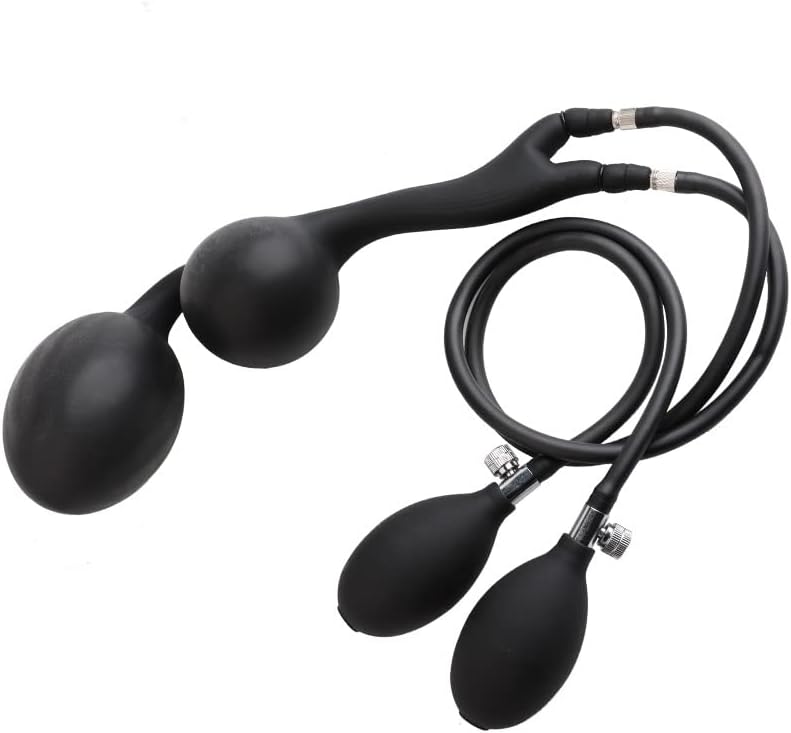 Plug Anal Gonflable Prostate avec Perles et Double Pompe