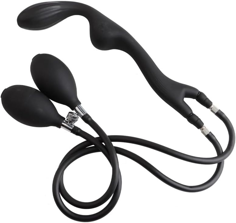 Plug Anal Gonflable Prostate avec Perles et Double Pompe
